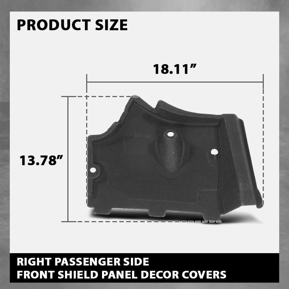 G-PLUS Front Right Underbody Splash Shield Guard Cover, Compatible with Audi A6 S6 A7 2011-2017/ A6 Allroad 2013-2017, 4G0825202A