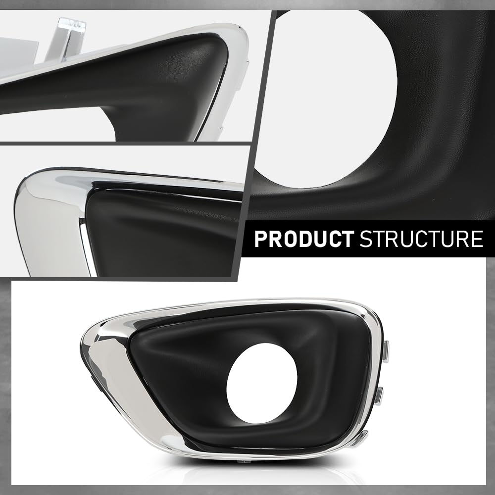 G-PLUS Fog Light Cover Trim Compatible with Jeep Compass 2011-2017 Driver and Passenger Side 68213205AA