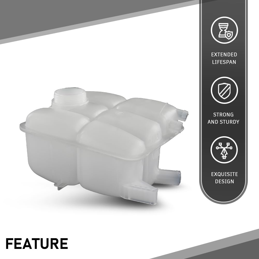 G-PLUS Coolant Reservoir Overflow Tank with Cap, Compatible with Ford C-Max/Escape 2013-2018, Fit Ford Focus 2012-2018/ Transit Connect 2014-2016, CV6Z8A080A-PFM, BE8Z8100A