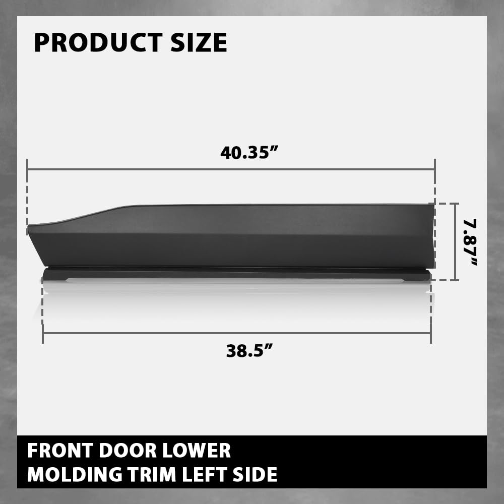 G-PLUS Front Door Lower Molding Trim Left Side Compatible with Toyota RAV4 2019-2022 75074-0R070