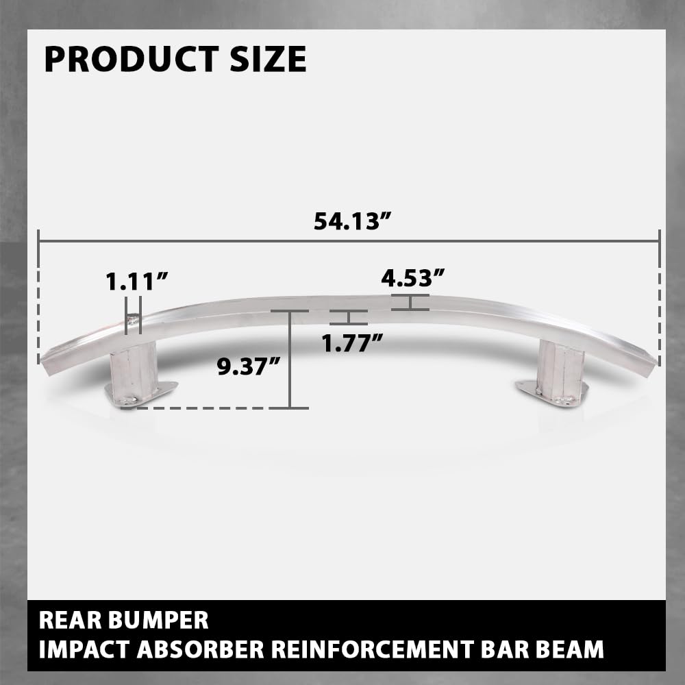 G-PLUS Rear Bumper Impact Absorber Reinforcement Bar Beam Compatible with Jeep Cherokee 2014-2018 68096078AB