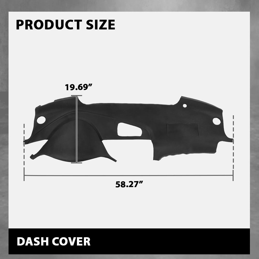 G-PLUS TPE Dashboard Dash Cover Cap Compatible with Acura TL 2004 2005 2006 2007 2008 Black