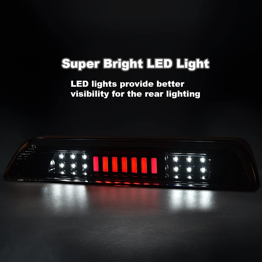 G-PLUS LED High Mount Stop Third 3rd Brake Light Compatible with Toyota Tundra 2007-2018 Rear Reverse Light 81570-0C050 White Lens Black Base(I-type)