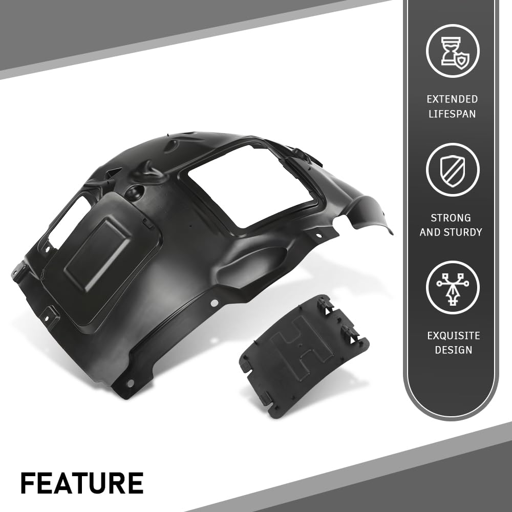 G-PLUS Fender Liner Front Driver Left Side Upper Fit 2012-2018 BMW 320i /320i xDrive Base Sedan, For Standard, Modern, and Luxury Line Models 51717260725