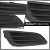 G-PLUS Pair Front Bumper Fog Light Lamp Cover, Compatible with Ford Fiesta 2014-2019, LH Driver & RH Passenger Side 2PCS, D2BZ15266AA, D2BZ15266BA