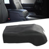 G-PLUS Real Leather Console Lid Armrest Cover Compatible with 2011-2016 Ford F250 Super DutyBlack