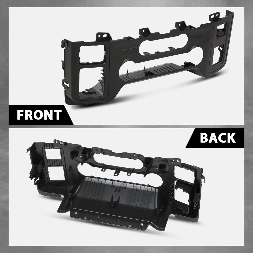 G-PLUS A/C Heater Climate Control Dash Trim Center Console Bezel Compatible with Ford F150 2021 2022 2023 Black