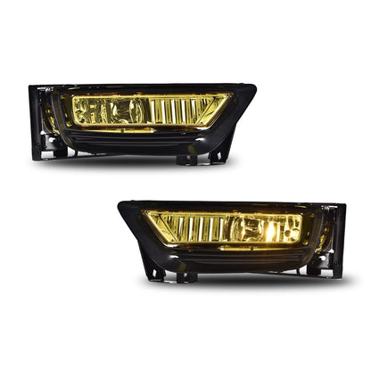G-PLUS Fog Light Lamps Kit Compatible With 2013-2015 Honda Accord Sedan,Driving Fog Lamps W/Switch Bulbs Bezel Driver & Passenger Pair (Yellow Lens)