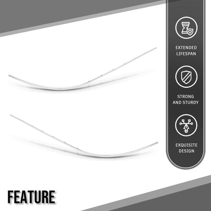 G-PLUS Rear Left and Right Bumper Trim Chrome Molding Compatible with Benz E300 4Matic Sedan 4-Door 2012-2013 Fit Benz E350 Bluetec Sedan 4-Door 2011-2013 2128852221, 2128852121 Silver