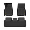 Cargo Liners Fit Tesla Model S 2021 2022 2023 2024 1st & 2nd Row All Weather Floor Liner Waterproof 3PCS Black, alfombras para carro