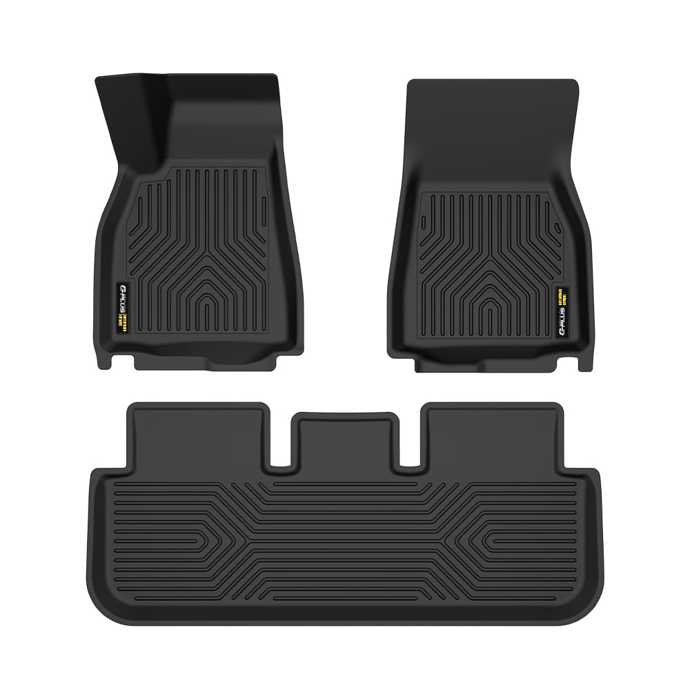 Cargo Liners Fit Tesla Model S 2021 2022 2023 2024 1st & 2nd Row All Weather Floor Liner Waterproof 3PCS Black, alfombras para carro
