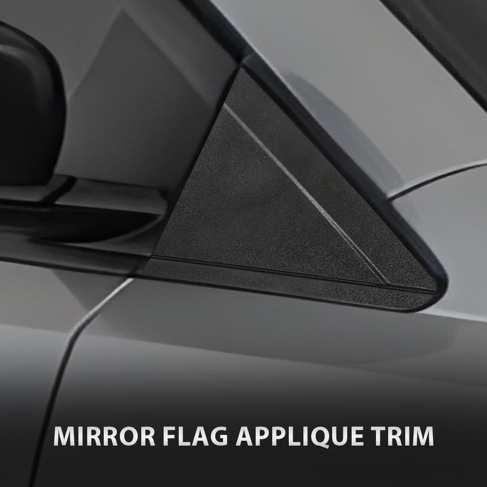 G-PLUS Mirror Flag Applique w/o Trim Compatible with Chrysler Town & Country 2008-2016 Mini Passenger Van/Fit Dodge Grand Caravan 2008-2020 LH & RH Exterior Side View Mirror Triangle Trim