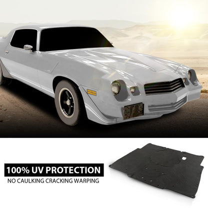 G-PLUS Black Hood Insulation Pad Heat Shield Compatible with Chevy Camaro 1980 1981 Black 1pc
