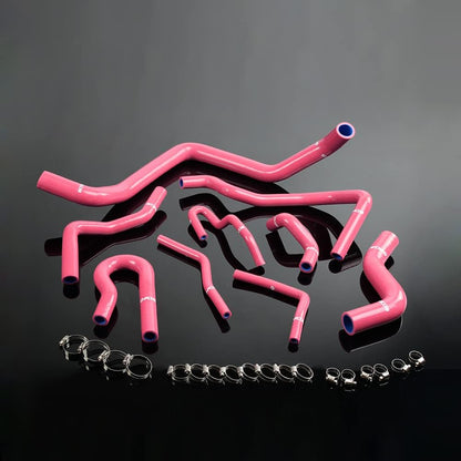 G-PLUS Silicone Radiator Coolant Hose Kit Clamps Replacement For 1992-2000 HONDA CIVIC D15 D16 SOHC EG/EK Pink 9PCS