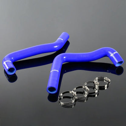 G-PLUS Silicone Radiator Coolant Hose Kit Clamps Fit Compatible With Pontiac Fiero 2.5/2.8L L4/V6 1984-1988 Blue
