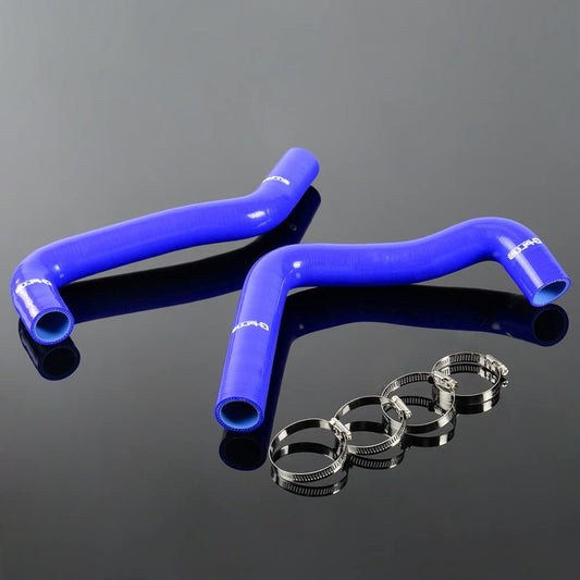 G-PLUS Silicone Radiator Coolant Hose Kit Clamps Fit Compatible With Pontiac Fiero 2.5/2.8L L4/V6 1984-1988 Blue