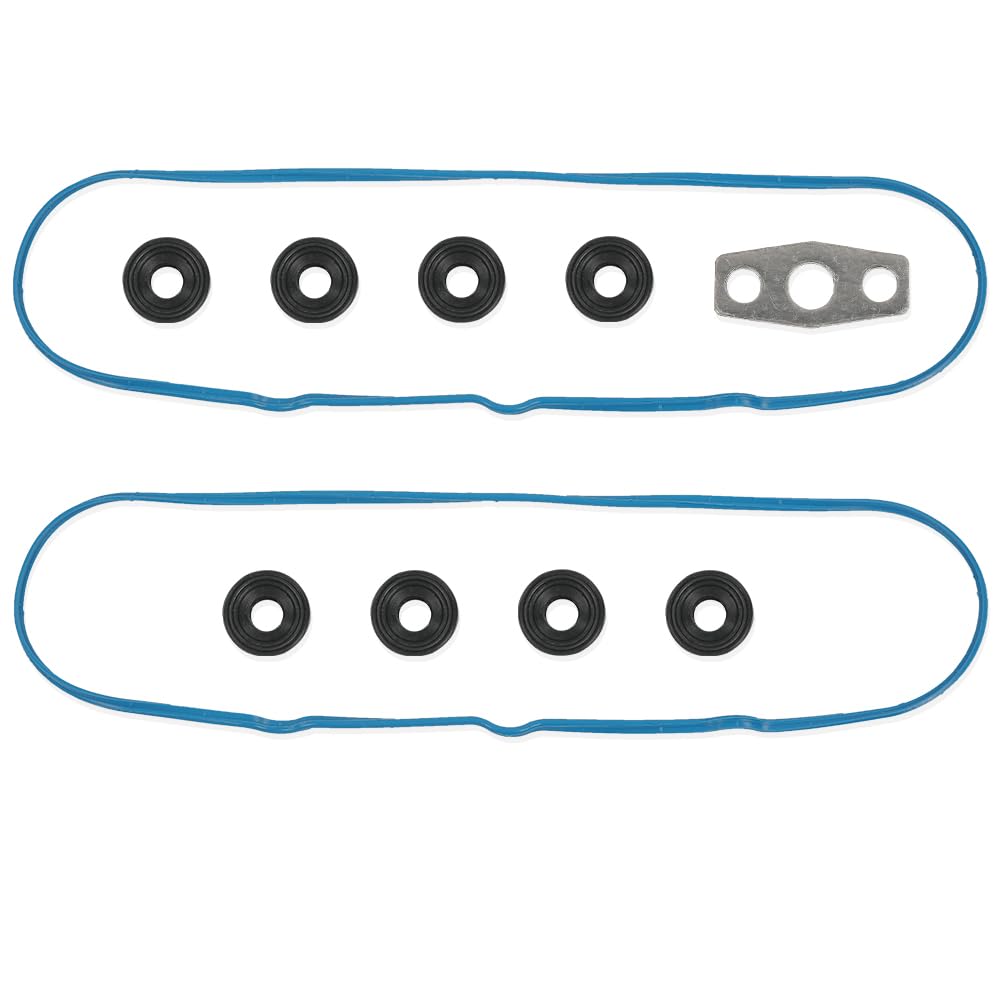 G-PLUS Valve Cover Gasket Set Compatible with 2002-2014 Cadillac Escalade/1999-2013 Chevy Silverado 4.8L 5.3L 6.0L 6.2L/2000-2014 Chevy Suburban Tahoe