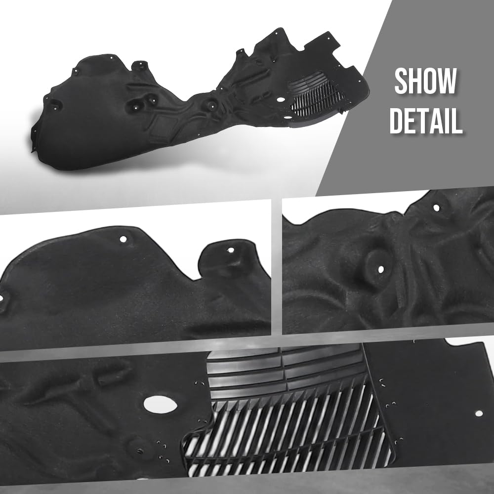 G-PLUS Fender Wheel Liner Cover Splash Front Left Compatible with Porsche Cayenne 2019 2020 2021 2022 9Y0810971, 9Y0810971H Black