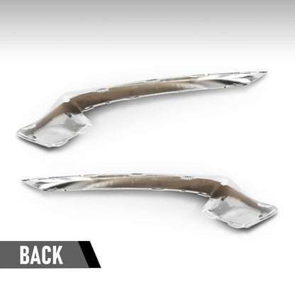 G-PLUS Pair Bumper Face Bar Trims Molding Step Pads Compatible with Benz E550 Base 2014-2017 2078850874, MB1047131 Silver