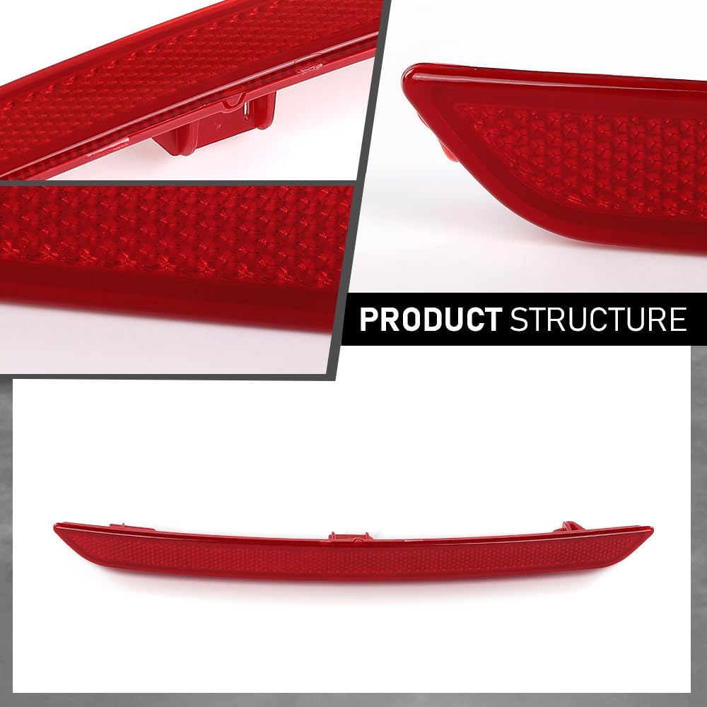 G-PLUS Rear Left Bumper Reflector, Compatible with BMW 4-Series 428i 430i 435i 440i 2014-2020 with M Package, Driver Side, BM1184107, 63147847233