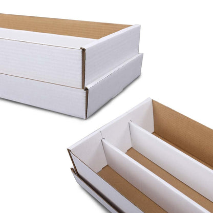 G-PLUS Card Storage Box Cardboard Baseball Monster Trading Card 3000 Count Versatile Corrugated Cardboard Box 2 Pack