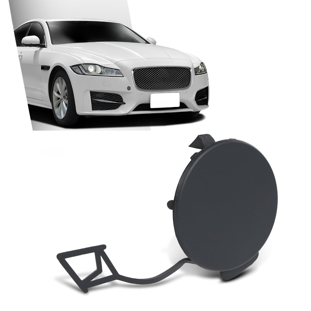 G-PLUS Front Bumper Grill Tow Hook Eye Cover Cap Compatible with Jaguar XF 2012-2015 C2Z13457, JA1029100