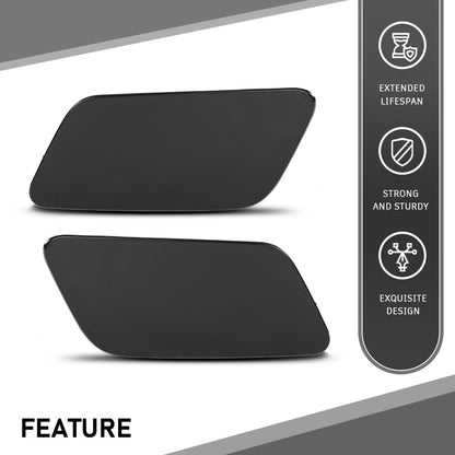 G-PLUS Pair Front Bumper Headlight Washer Cover Cap, Compatible with Audi A3 2012-2020, Left Driver & Right Passenger Side 2PCS, 8V3955275, 8V3955276