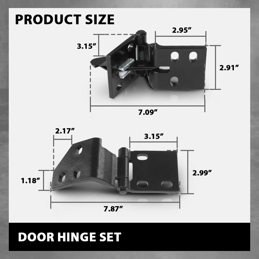 G-PLUS Door Hinge Set Compatible with Chevy & GMC Pickup 1967-1972,Fit Blazer & Jimmy 1969-1972,Fit Suburban 1967-1972 (Front Door only)