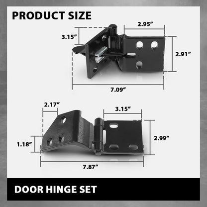 G-PLUS Door Hinge Set Compatible with Chevy & GMC Pickup 1967-1972,Fit Blazer & Jimmy 1969-1972,Fit Suburban 1967-1972 (Front Door only)