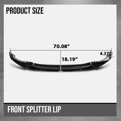 G-PLUS Front Bumper Lip Splitter Spoiler Compatible with BMW X3 G01 X4 G02 2017 2018 2019 2020 2021, Only Fit Model with M Sport Bumper Front Splitter Lip Gloss Black