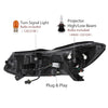 G-PLUS Headlights Headlamps w/Bulbs Compatible with Chevy Trax 2017-2022,Fit w/Factory LED DRL Projector Headlights Models Only,Driver and Passenger,faros delanteros