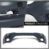 G-PLUS Front Bumper Cover Compatible with Dodge Journey Sport 2011-2018, w/o Headlight Washer, with Towing Hook Cover & Fog Lamp Holes, 5YB55TZZAB, Primed Black