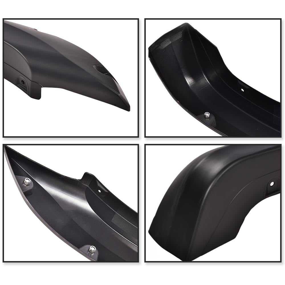 G-PLUS Fender Flares Compatible with Nissan Titan 2004-2015 w/o Bedside Lockbox, Front & Rear Wheel Cover Protector Vent Trim Smooth Pocket Riveted