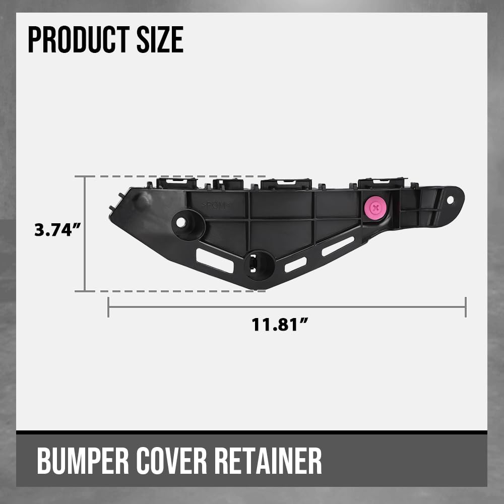 G-PLUS Bumper Cover Retainer Driver & Passenger Side Left & Right Bracket Compatible with LX 2016 2017 2018 2019 2020 2021 2022 525350E070, 525360E060, LX1033117, LX1032117 Black