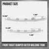 G-PLUS Front Bumper Outer Molding Trim Compatible with BenzGLE450 4Matic 3.0L L6 - Electric/Gas 2020-2025 1678858403, 1678858303 Silver