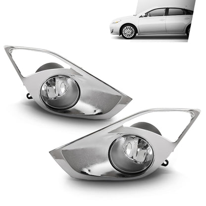 G-PLUS Front Bumper Fog Lights W/Covers & Bulbs Compatible with Toyota Avalon 2013 2014 2015 812200W040, 8122008020, 812100W050, 8121008020, TO2592124, TO2592133, TO2593124, TO2593133 White