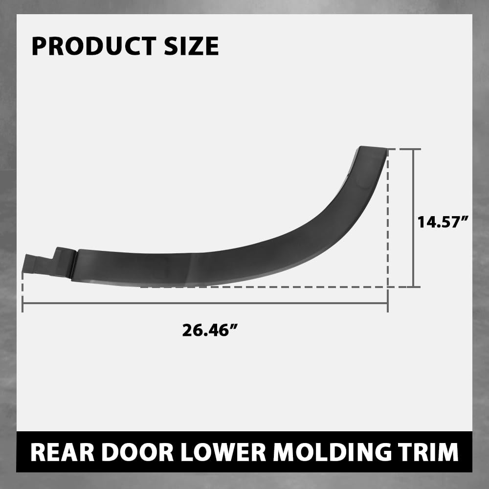 G-PLUS Rear Right Fender Flare Compatible with Toyota Highlander 2014-2019 Right Passenger Side Wheel Opening Molding 75077-0E010