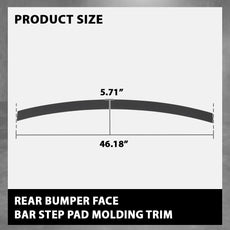 G-PLUS Rear Bumper Step Pad Molding Trim for Ford Expedition 2018-2019 Black Side View