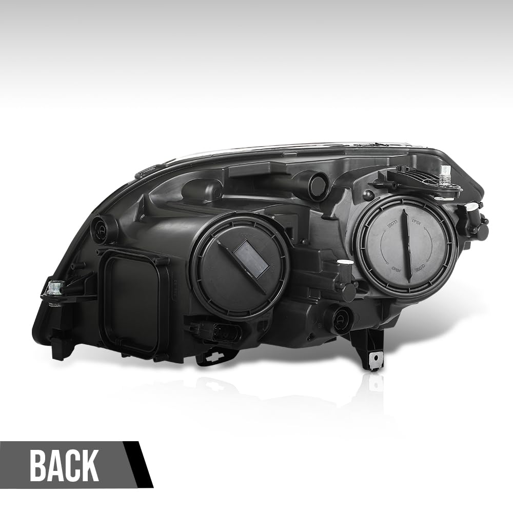 G-PLUS Halogen Headlight Passenger Side Right Compatible with Benz GLK250 Bluetec 4Matic 2013 2014 2015, Fit Benz GLK350 (submodel: 4Matic, Base) 2013-2015 2048204239, MB2503203 Black