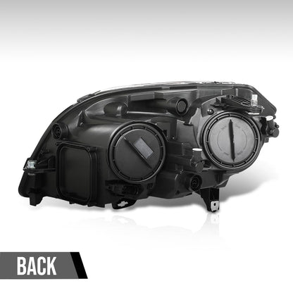G-PLUS Halogen Headlight Passenger Side Right Compatible with Benz GLK250 Bluetec 4Matic 2013 2014 2015, Fit Benz GLK350 (submodel: 4Matic, Base) 2013-2015 2048204239, MB2503203 Black