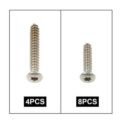 G-PLUS Headlight & Bumper Bezel Trim Screw Kit Chrome Silver Stainless Steel (Thread #8,Length 3/4" and 1 1/8",Torx Pan Head with a 9/32" Outside Diameter)
