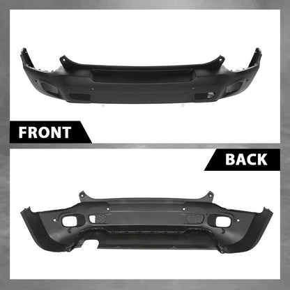 G-PLUS Rear Bumper Cover Compatible with Jeep Renegade 2015-2023, Fit Models w/Park Assist Sensor Holes Only, CH1100A16, 187-01718E, Primed Black