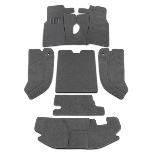 G-PLUS Floor Mats Liners Compatible with Jeep Wrangler TJ 1997 1998 1999 2000 2001 2002 2003 2004 2005 2006 All Weather Protection TPE Cargo Liner Black 6pcs Gray
