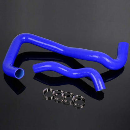 G-PLUS Silicone Radiator Hose Piping Kit Clamps Compatible With 2005-2007 Ford 6.0 6.0L Powerstroke Diesel, 2PCS Blue