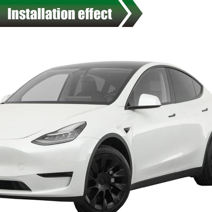 G-PLUS Front Left Driver Side Fender Flares Compatible With Tesla Model X 2016-2021 FDF-SIV14SBA-PK-MP Wheel Opening Molding Arch Trim Black