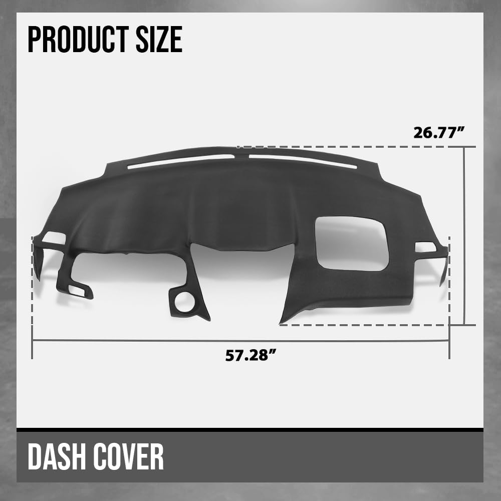 G-PLUS TPE Dash Cover Dashboard Dash Board Panel Compatible with LX RX330 2004-2006, Compatible with LX RX350 2007-2009,Compatible with LX RX400h 2006-2008 Black