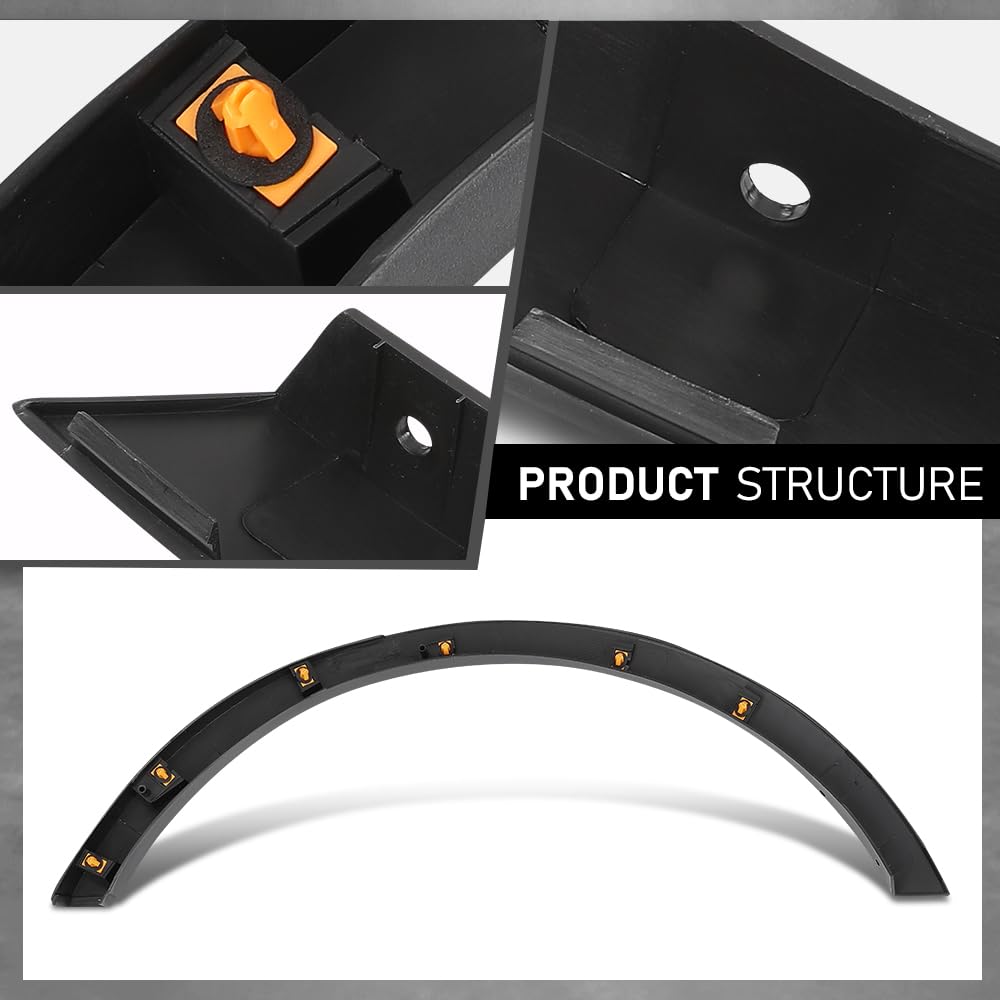 G-PLUS Rear Right Fender Trim, Compatible with Ford Escape SEL 2013/ Escape (submodel: S, SE, Titanium) 2013-2016, Passenger Side, CJ5Z78290A60AA, FO1791116