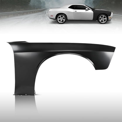 G-PLUS Front Right Passenger Side Fender Compatible with Dodge Challenger 2008-2023(Models without Wide Body Option) 68275470AA, CH1241285 Black