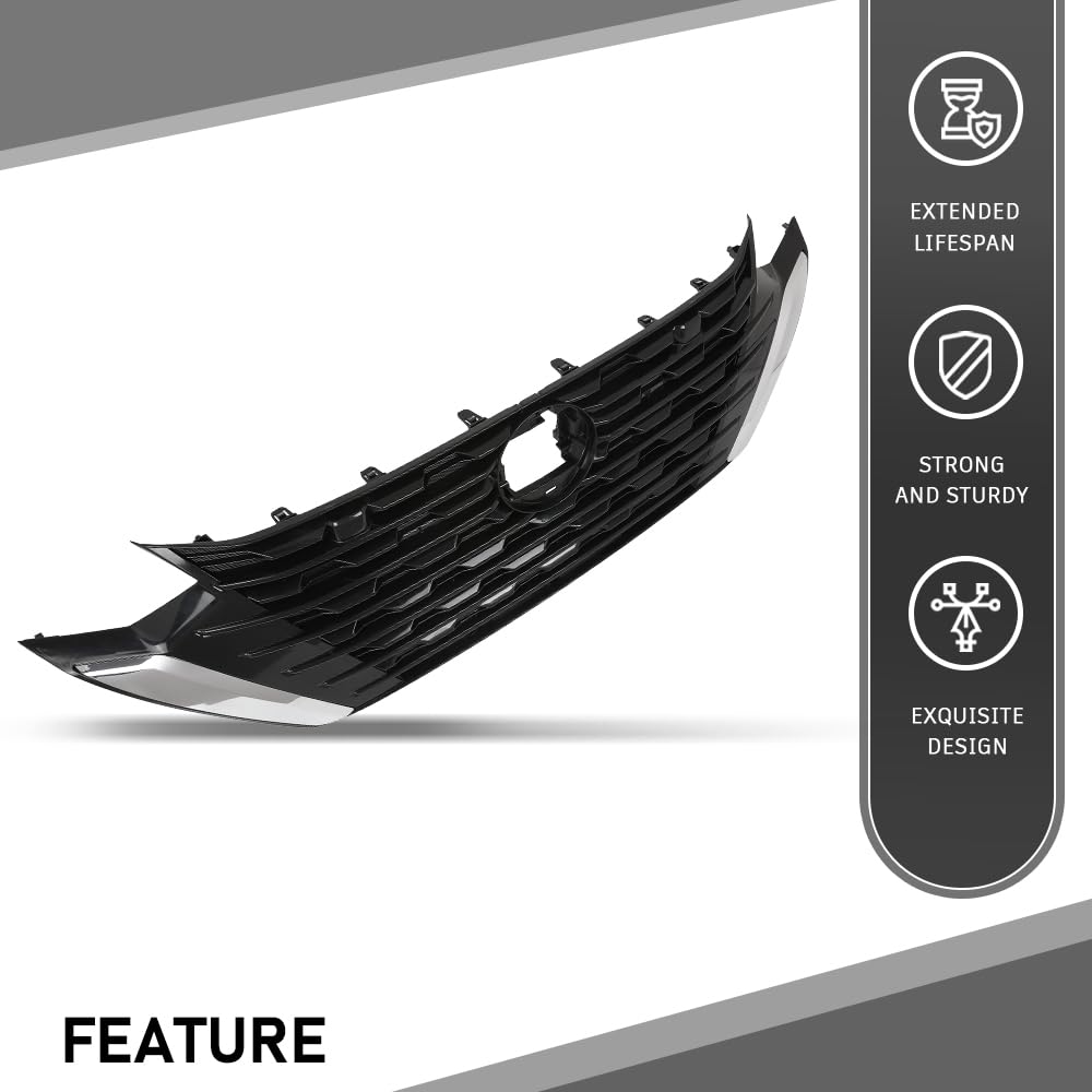 G-PLUS Front Bumper Upper Grille Compatible with Nissan Sentra S SV 2024-2025 62310-6LY0A, 623106LY0A