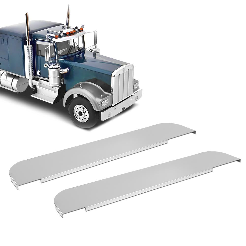 G-PLUS Chop Top Door Trim Stainless Steel 5" Drop Polished Fits Kenworth T600, T660, T800 & W900 Trucks/Fit Daylight & Non-Daylight Doors